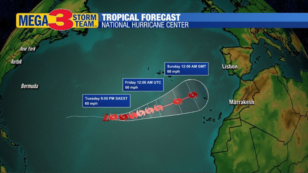 Forecast for Sub-Tropical Storm Theta